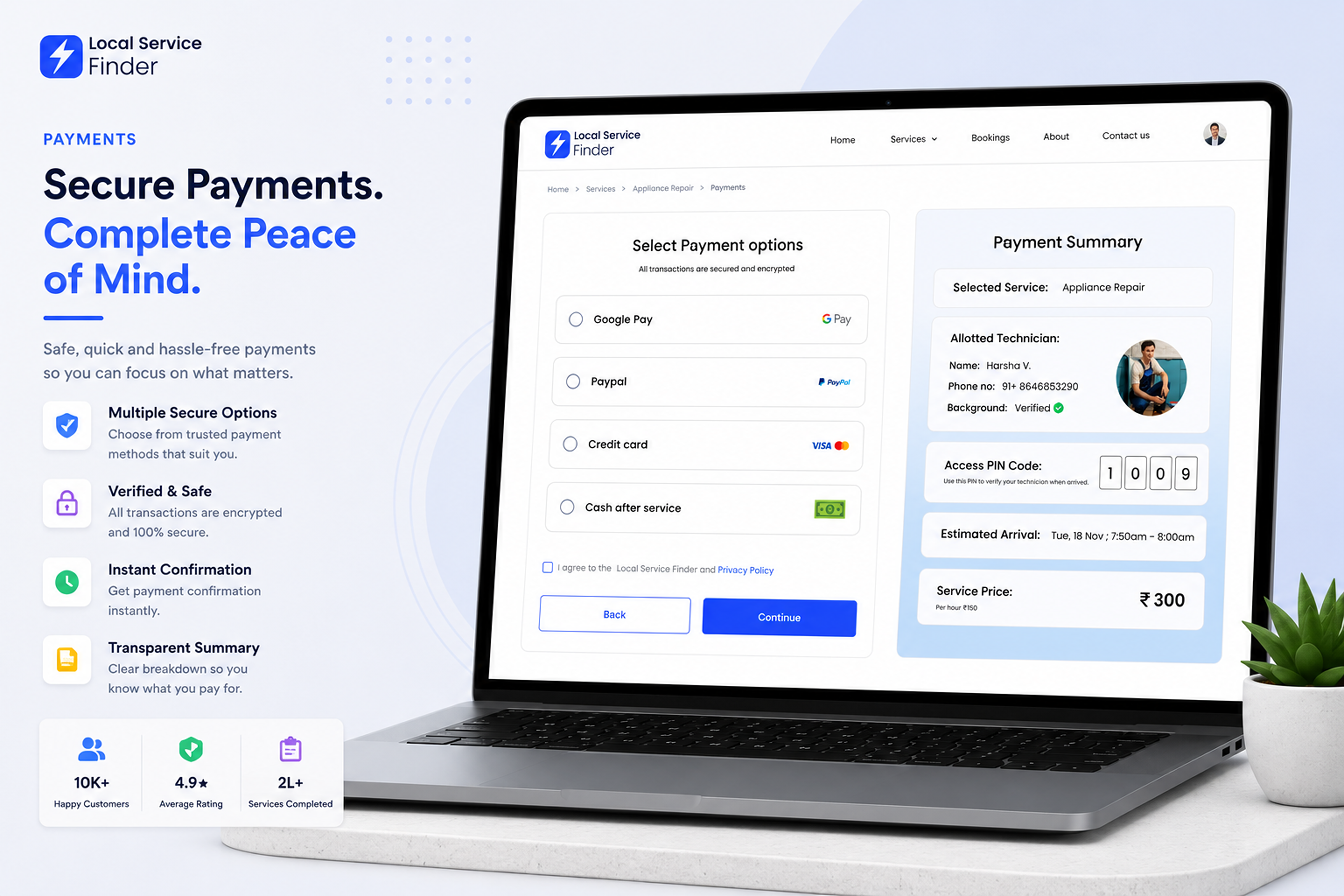 Local Service Finder – Payments